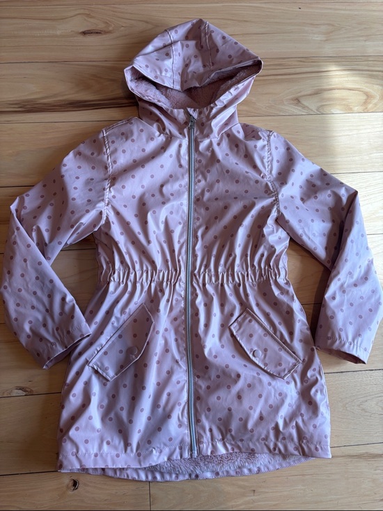 Other - Kids' Lightweight Hooded Raincoat - Pink Polka Dot